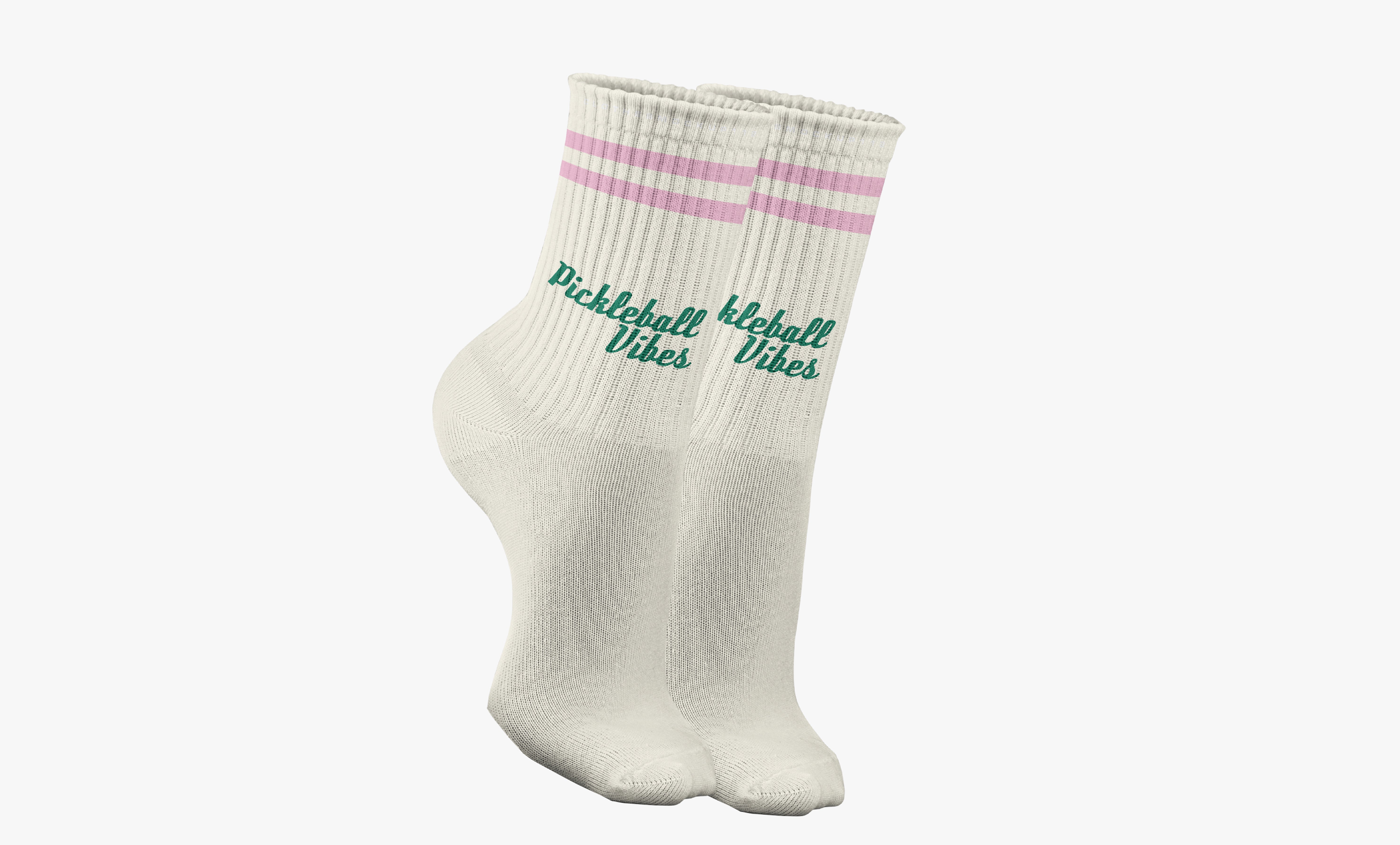 Pink and Green Retro Crew Sock